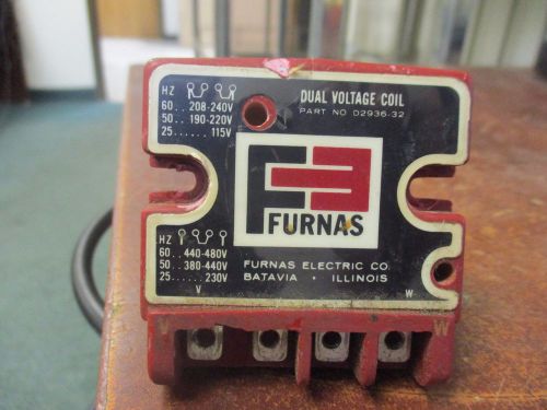 Furnas Magnetic Coil D2936-32 208-240/440-480V@60Hz 190-220/380-440V@50Hz Used