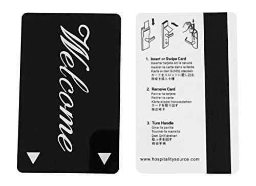 Hospitality Source CR80-Welcome Key Cards, 2 Sleeves of 250 Pieces, Standard,