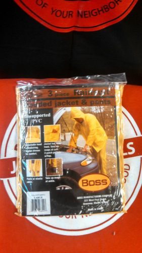 Wholesale Lot of 40 Boss 3 pc. Rainsuits. 10 mil. PVC. Sz. Large