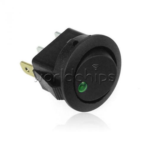 2pcs ac 125v/250v 3 pins car round dot 4 colors led light rocker toggle switch for sale