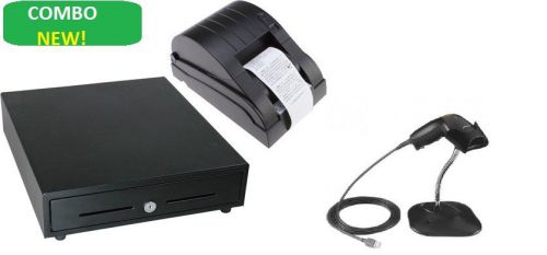 Food Store POS Point of Sale Kit Drawer Thermal Printer Barcode Scanner