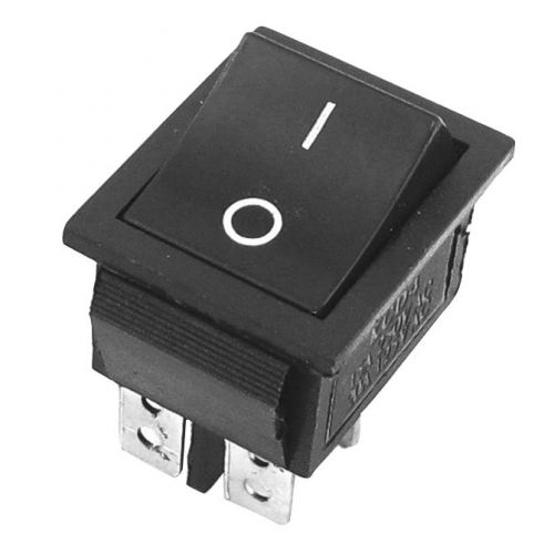 2 pcs black 4 pins dpst on/off rocker switch ac 250v/15a 125v/20a ad for sale