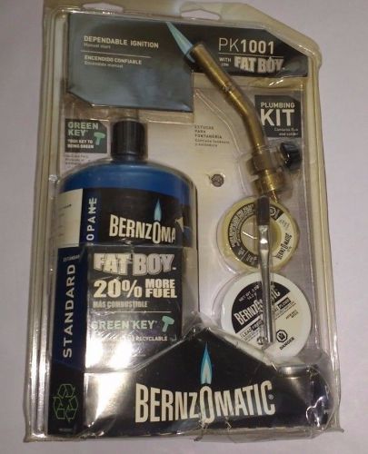 New bernzomatic  5-piece brass pencil flame plumbing torch kit pk1001 fat boy for sale