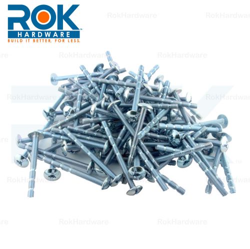 1000 PACK #8 x 2&#034; SLOTTED MACHINE THREAD BREAK AWAY SQAURE TRUSS HEAD SCREWS