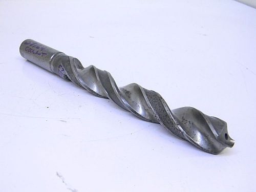 USED MOHAWK USA HSS STRAIGHT SHANK 57/64&#034; COOLANT TWIST DRILL .8906&#034;