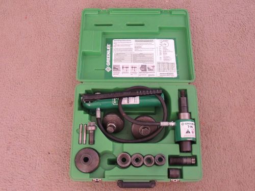 Greenlee 7646 Hydraulic Knockout Punch Set w/ 7 Dies SUPER CLEAN