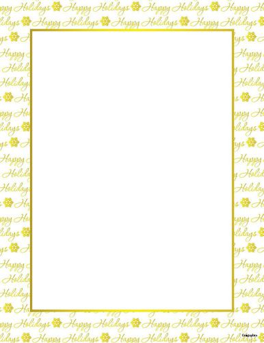 Holiday Clickn&#039;Print Foil Letterhead 40 Sht/PK Festive Words 8.5&#034; X11&#034; NEW!