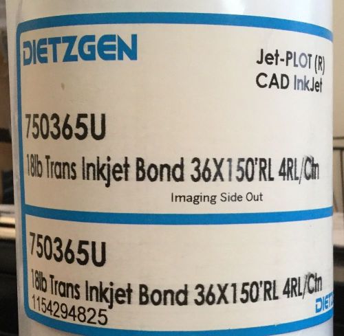 DIETZGEN 18lb TRANSLUCENT INKJET BOND PAPER 36X150&#039;RL