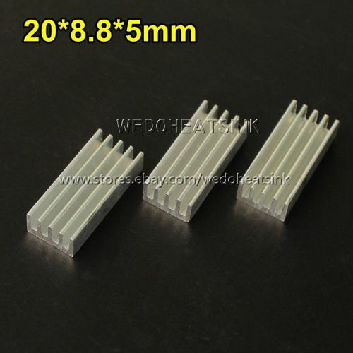 100pcs 20x8.8x5mm Aluminum Epoxy Attach On Heatsink Transistor For 14/16 pin DIP