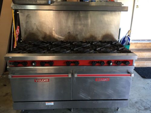 Vulcan V60&#034; Natural Gas 10 Burner Range with 2 Ovens