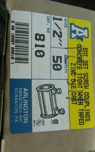 Emt set screw couplings 1/2&#034;. 50 per box! for sale