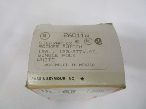 PASS &amp; SEYMOUR 26011W ROCKER SWITCH *NEW IN BOX*