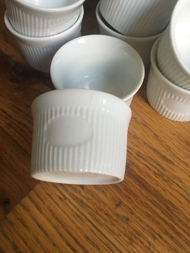 POTTERY SET OF **35** 3 oz. WHITE RAMEKIN RAMEKINS CATERING RESTAURANT