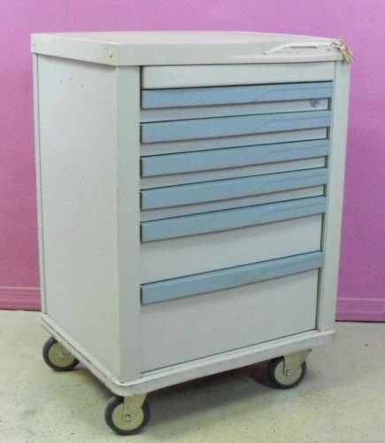 Lionville hc medication medical crash cart pharmacy mobile medcart stand w/ keys for sale