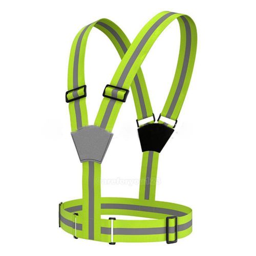 Multi Adjustable Outdoor Safety Visibility Reflective Vest Gear Stripes #Cu3