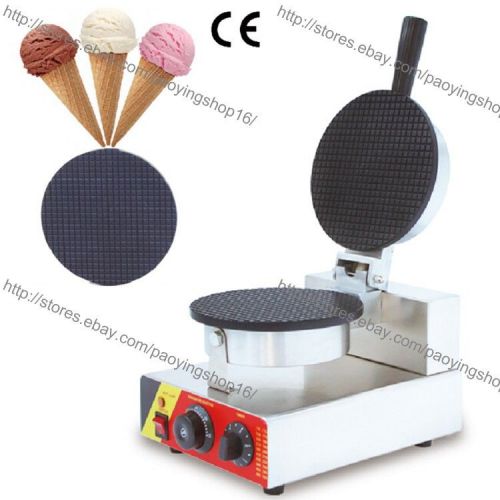 Commercial Electric Nonstick Regular Ice Cream Waffle Cone Maker Baker Machine