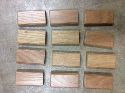 Lot of 12 WOOD PLINTH BLOCK (RED OAK) 2 1/2&#034; x 5&#034; x 1 1/16&#034;