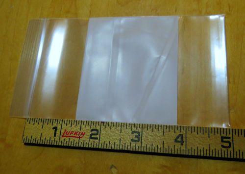 3 X 5 POLY BAGS WRITE-ON BLOCK, ZIPLOCK RECLOSABLE HEAVY TOUGH 4 MIL PACK OF 25