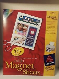 Avery Inkjet Printer 5 Magnet Sheets 3270 Matte Coated DIY Craft Business