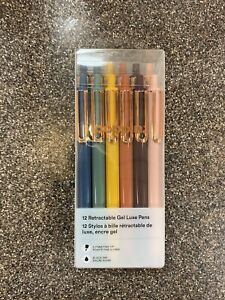 Poppin 12 Retractable Gel Luxe Pens Black Ink,