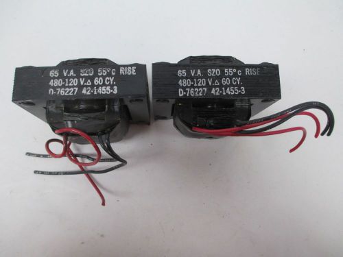 Lot 2 cutler hammer 42-1455-3 65va 480-120v transformer d304391 for sale