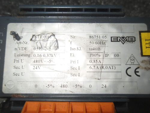 (v42) 1 used ebm stt 0.16 transformer for sale