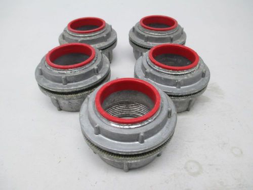 Lot 5 new myers sta-5 scru-tite conduit hub 1-1/2in aluminium d291200 for sale