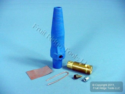 Leviton blue 16 series female detachable cam plug connector 400a 600v 16d32-b for sale