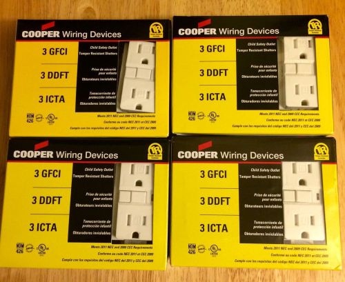 Lot of 12 - Cooper 15 AMP GFCI GFI Shock Sentry Tamper Resistant TRVGF15W