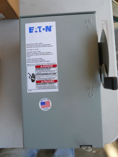 C-H Eaton DG221URB General Duty Safety Switch 240V 30A NEW CUTLER HAMMER