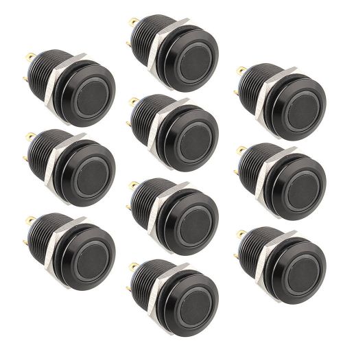 10pcs Black 12mm Red LED Lighted Momentary Push Button Switch 1NO High Quality