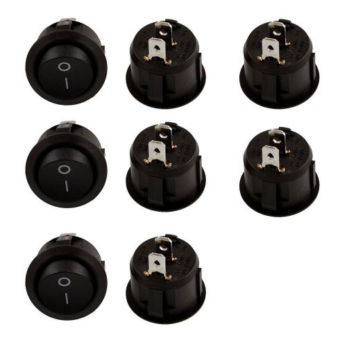 New 10pcs round button 2 pin spst on/off rocker switch ac 125v/10a 250v/6a for sale