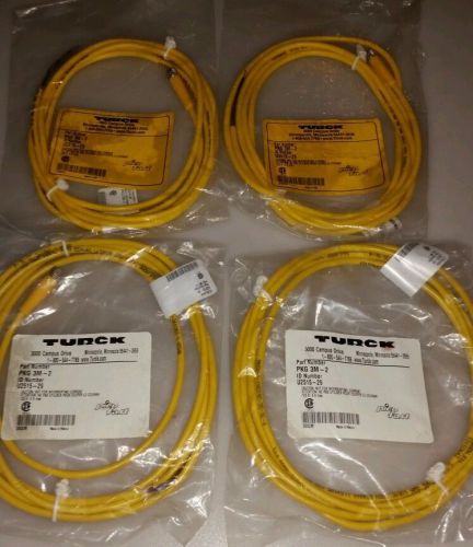 LOT OF 4 TURCK PART# (PKG 3M-2) 3/24 AWG  300V