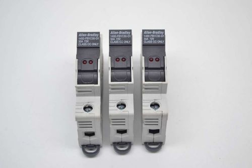 LOT 3 ALLEN BRADLEY 1492-FB1C30-D1 FUSE HOLDER 1P 30A AMP 72V-DC SER B B377121