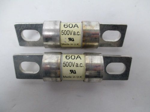 LOT 2 NEW BUSSMANN FWH-60B FUSE 60A AMP 500V-AC D318400