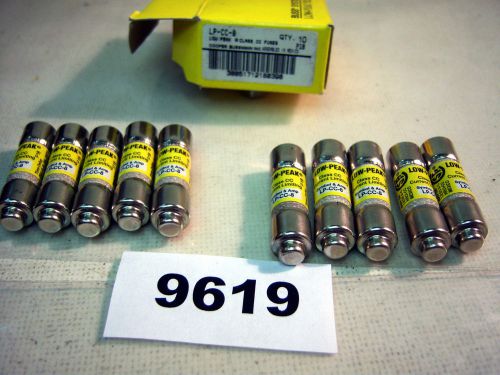 (9619) Lot of 10 Cooper Bussmann Fuses LP-CC-8