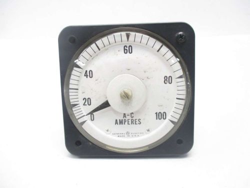 GENERAL ELECTRIC GE AB40 0-100 A-C AMPERES METER D463124