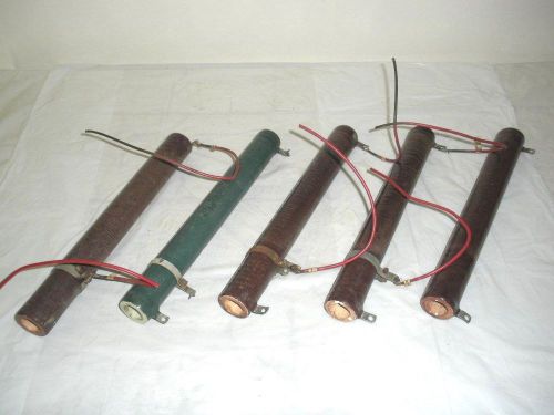 LOT 5 (FIVE) VINTAGE TRU-OHM LARGE RESISTOR EXTRA LARGE 5.1 5.8 5.6 5.3