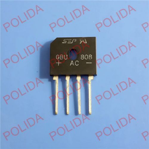 10PCS  BRIDGE RECTIFIER SEP/LITEON(LITE-ON) GBU-4 ( SIP-4 ) GBU808