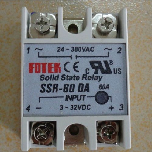 Solid State Relay SSR-60DA 60A 3-32VDC/24-380VAC