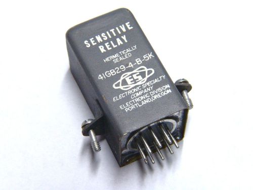 ES 41GB29-4-B-5K SENSITIVE RELAY HERMETICALLY SEALED 28V/115V 5.000 ohm 2.8 MADC