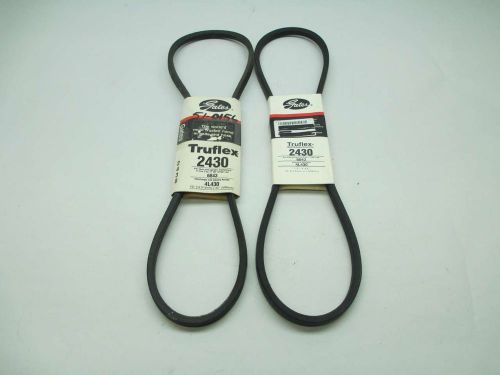 LOT 2 NEW GATES 2430 4L430 TRUFLEX V-BELT 43IN LENGTH 1/2IN WIDTH D385775