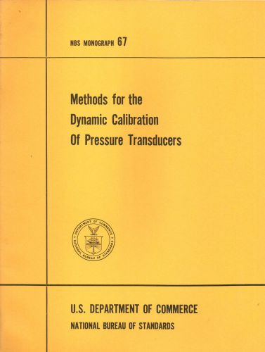 Methods for the Dynamic Calibration of Pressure Transducers