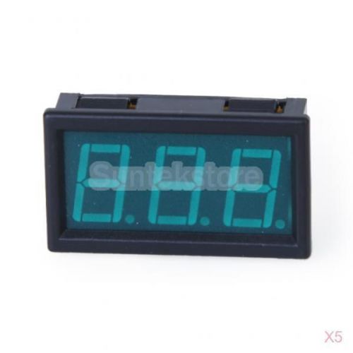 5x 3-Digit 0.56&#034; Green LED Two-line DC 4.5-39.9V Voltmeter Voltage Panel Meter