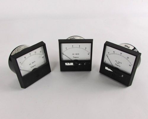 Lot of (3) Simpson 2123 / 2153  Panel Meters Gauges