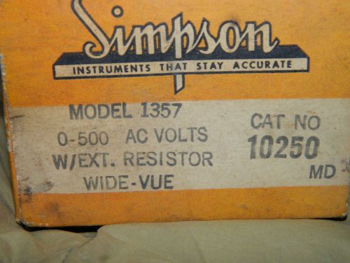 SIMPSON 1357 WIDE VUE METER