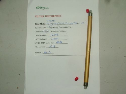 RF COAXIAL FILTER CF 160MHz BW 20MHz    FBT/2-160/21-9/50-28A