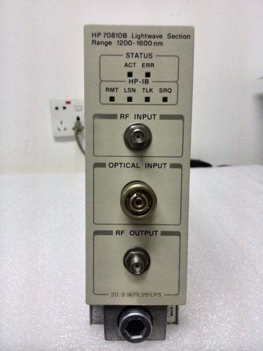 Keysight/Agilent/HP 70810B Lightwave Section 1200 to 1600 nm