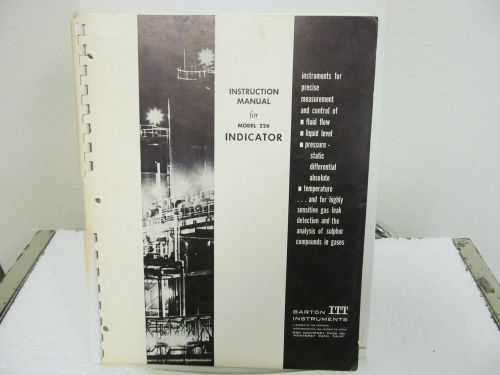 Barton 226 Indicator Instruction Manual w/schematic &amp; Parts List