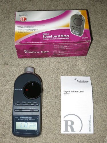 Radio Shack Digital Sound Level Meter 33-2055